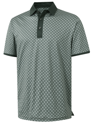 Polos de golf de cuello con contraste y estampado completo elegantes
