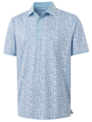 Polos de golf de cuello con contraste y estampado completo elegantes