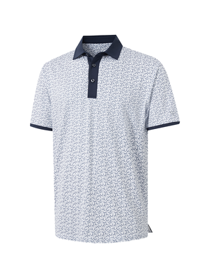 Polos de golf de cuello con contraste y estampado completo elegantes