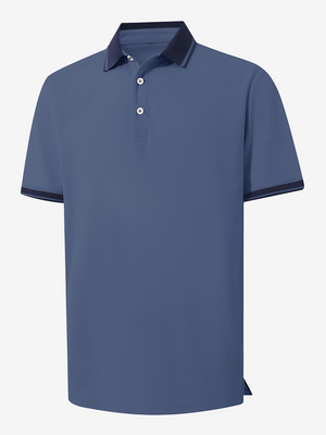 Polo de manga corta Dry Fit con cuello y puños acanalados