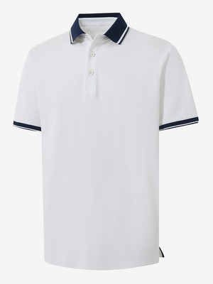 Polo de manga corta Dry Fit con cuello y puños acanalados