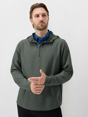Water Resistant 1/4 Zip Hooded Pullover