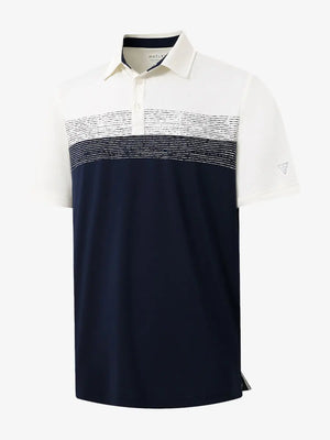 3D render showcasing NAVY fabric and texture of Premium Performance Polo