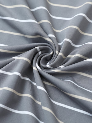 Fabric detail of kids stylish stripe polo shirts, soft striped weave with neutral stripeaccent